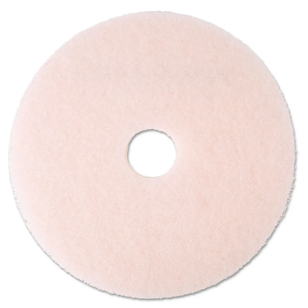 3M 20 in. Eraser Burnish Floor Pads - Pink (5/Carton)