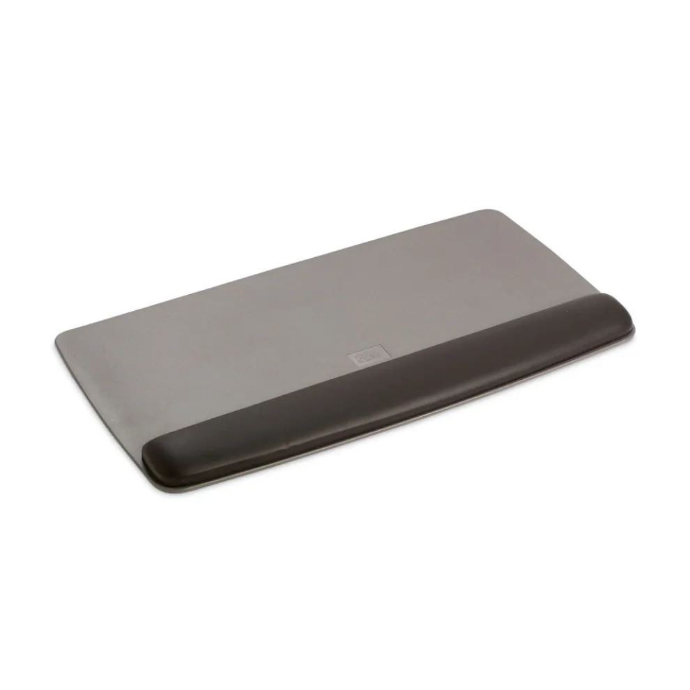 3M 19.6 in. x 10.6 in. Antimicrobial Gel Keyboard Wrist Rest Platform - Black/Gray/Silver