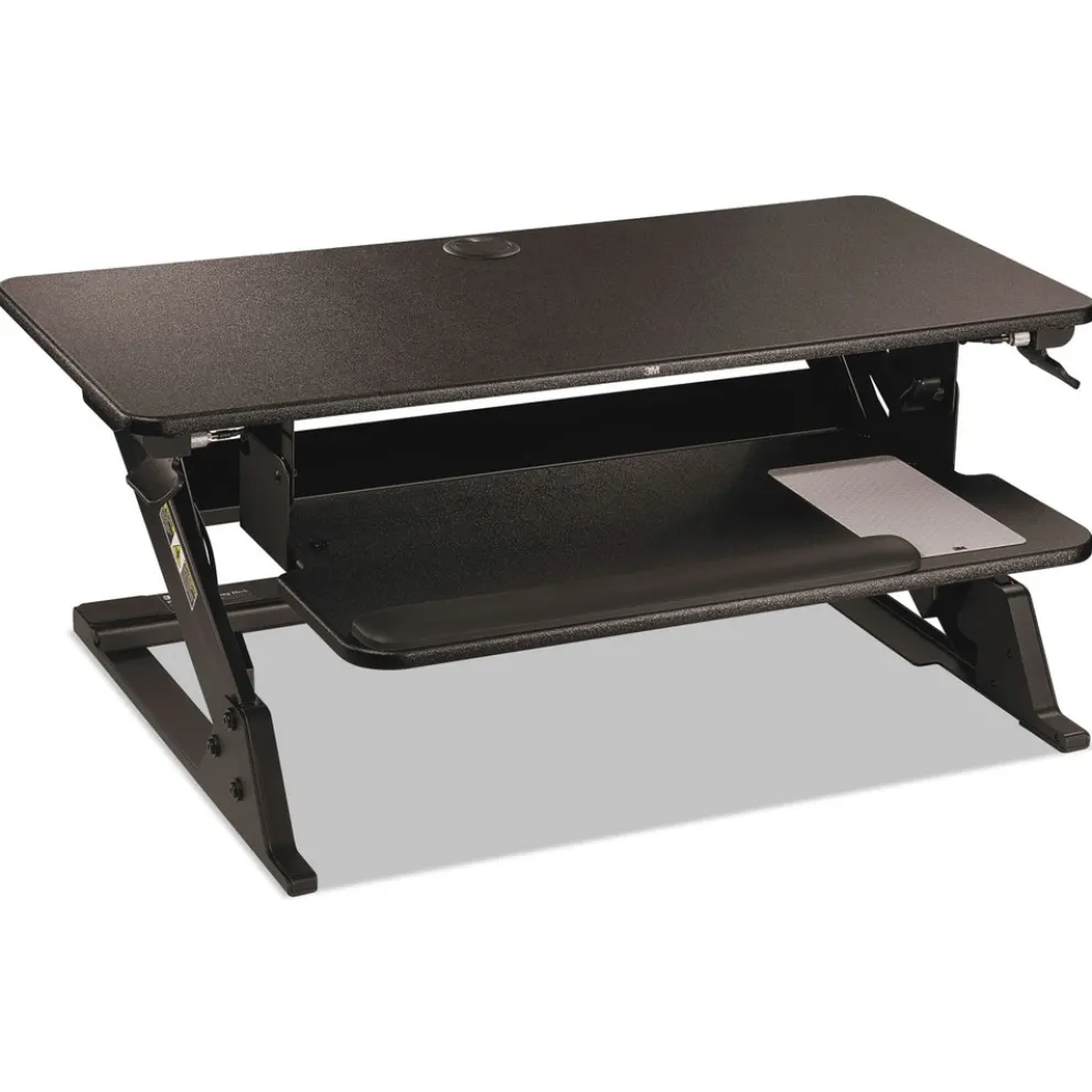 3M 35.4 in. x 22.2 in. x 6.2 in. to 20 in. Precision Standing Desk - Black