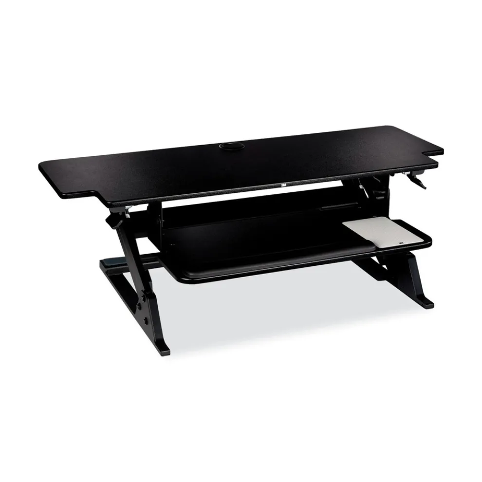 3M 42 in. x 23.2 in. x 6.2 in. to 20 in. Precision Standing Desk - Black