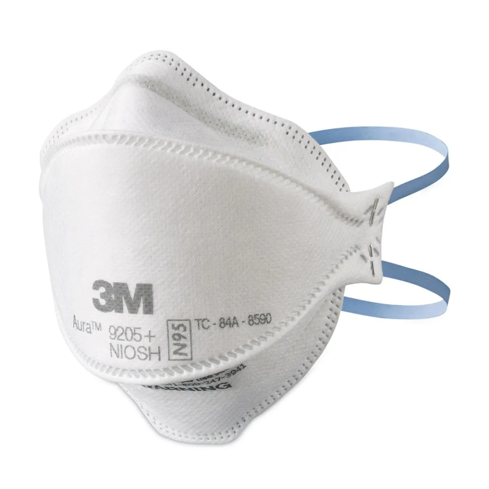 3M Aura 9205 Plus N95 Particulate Respirator - One Size Fits All (20/Pack)