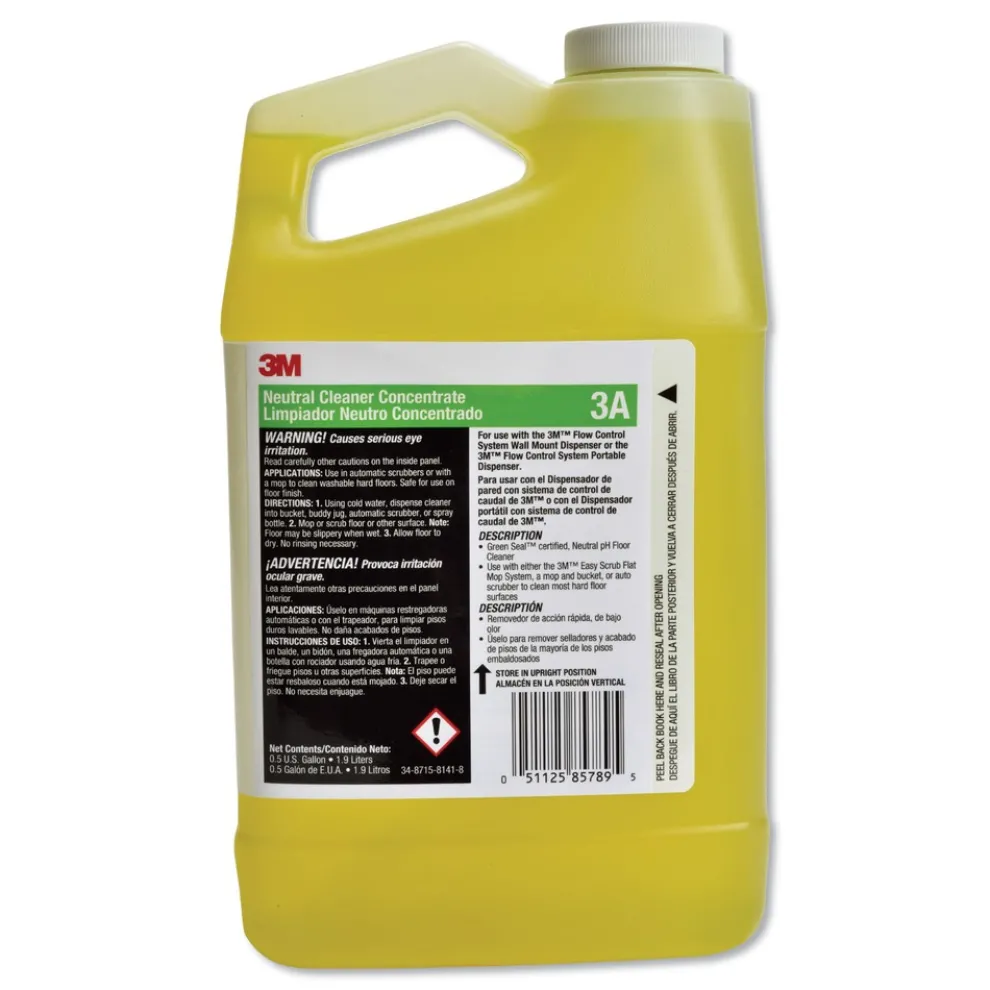 3M Neutral Cleaner Concentrate 3a, Fresh Scent, 0.5 Gal Bottle, 4/carton