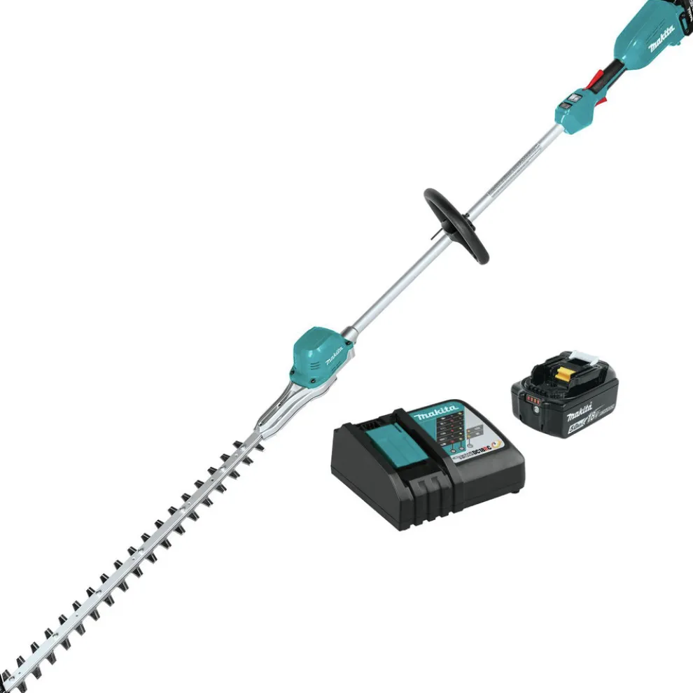 Makita 18V LXT Brushless Lithium-Ion 24 in. Cordless Pole Hedge Trimmer Kit (5 Ah)