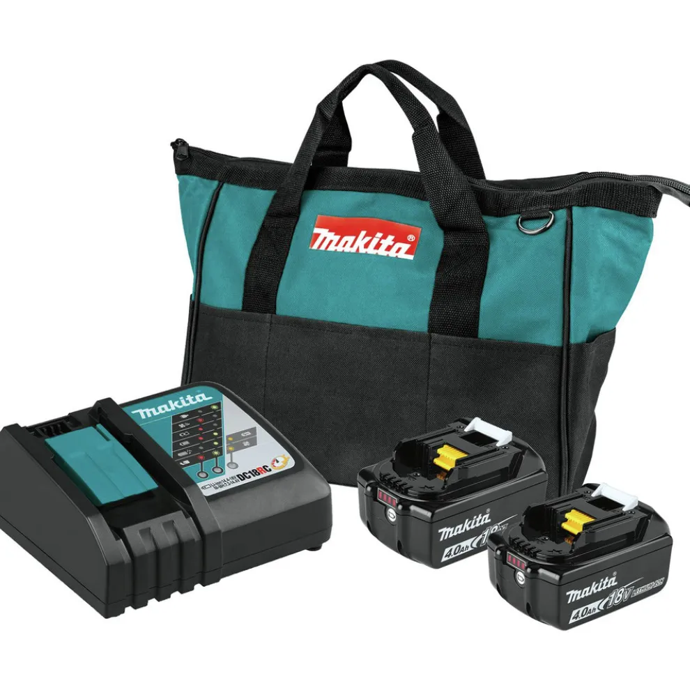 Makita 18V LXT Lithium-Ion Battery and Rapid Optimum Charger Starter Pack (4 Ah)