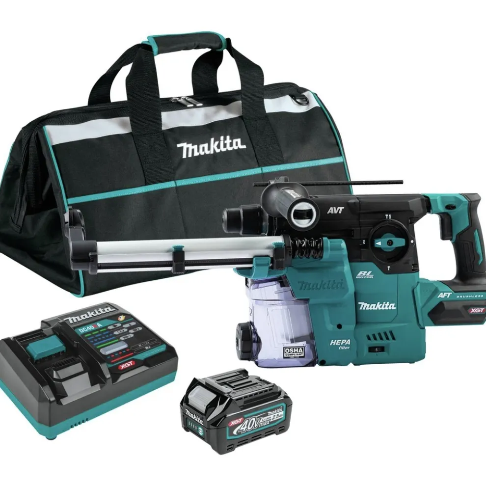 Makita 40V MAX XGT Brushless Lithium-Ion 1-3/16 in. Cordless AVT Rotary Hammer Kit (4 Ah)