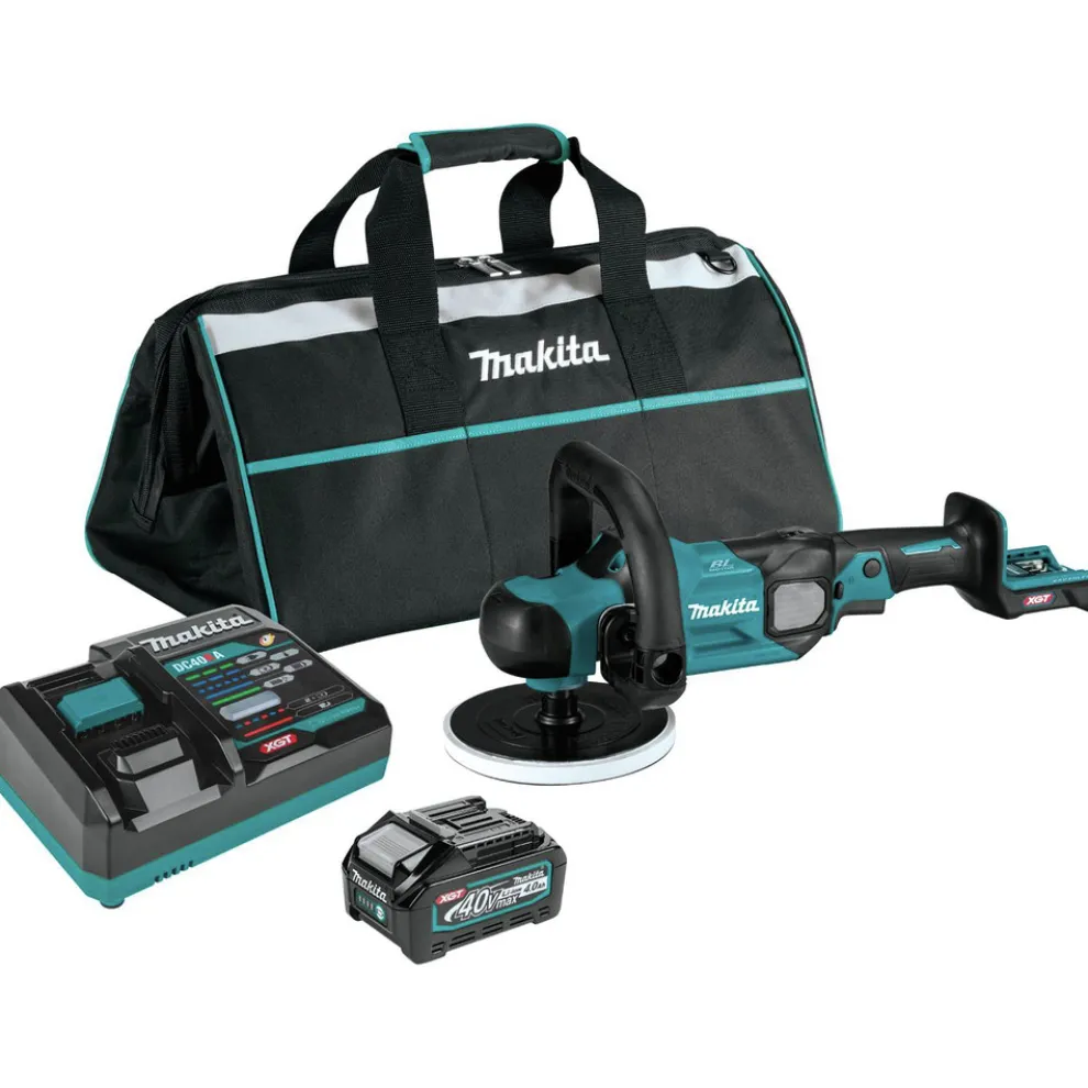 Makita 40V max XGT Brushless Lithium-Ion 7 in. Cordless Polisher Kit (4 Ah)