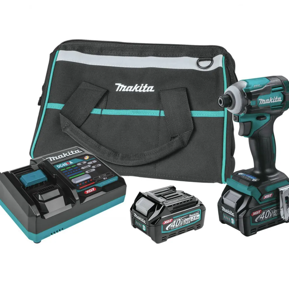 Makita 40V max XGT Brushless Lithium-Ion Cordless 4-Speed Impact Driver Kit (2.5 Ah)