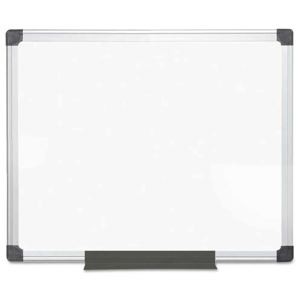 MasterVision 24 in. x 36 in. Aluminum Frame Value Melamine Dry Erase Board - White