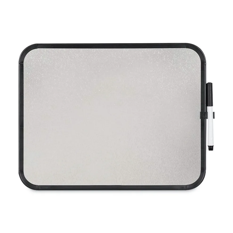 MasterVision 11 in. x 14 in. Magnetic Dry Erase Board - White Surface, Black Plastic Frame