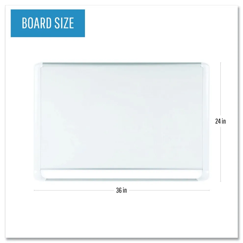 MasterVision 36 in. x 24 in. Gold Ultra Magnetic Dry Erase Boards - White Surface, White Aluminum Frame