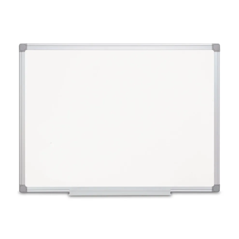 MasterVision Earth Silver 36 in. x 24 in. Easy Clean Magnetic Dry Erase Boards - White Surface/Satin Aluminum Frame