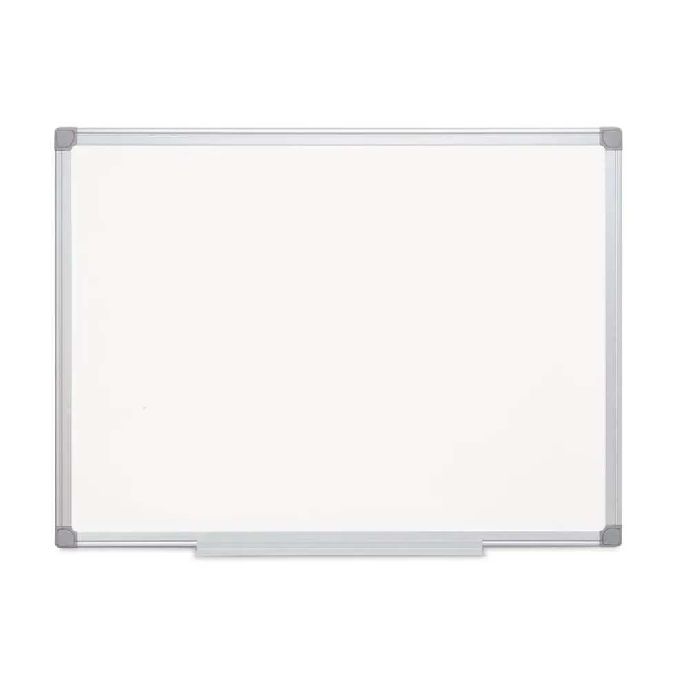 MasterVision Earth Silver 36 in. x 24 in. Easy Clean Dry Erase Boards - White Surface/Satin Aluminum Frame