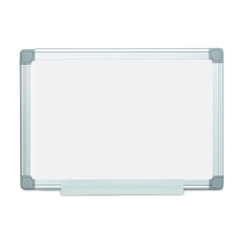 MasterVision Earth Silver 24 in. x 18 in. Easy Clean Dry Erase Boards - White Surface/Satin Aluminum Frame