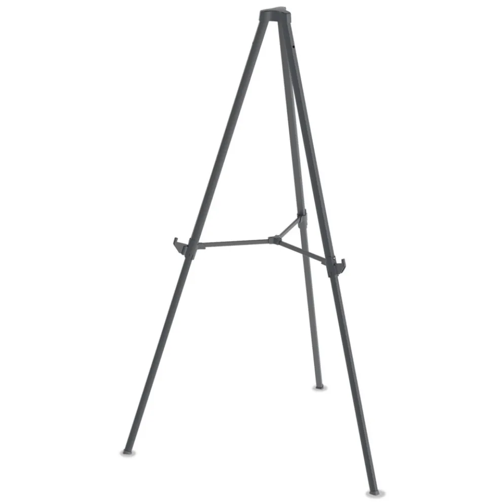 MasterVision Quantum Heavy Duty 35.62 in. - 61.22 in. Plastic Display Easel - Black