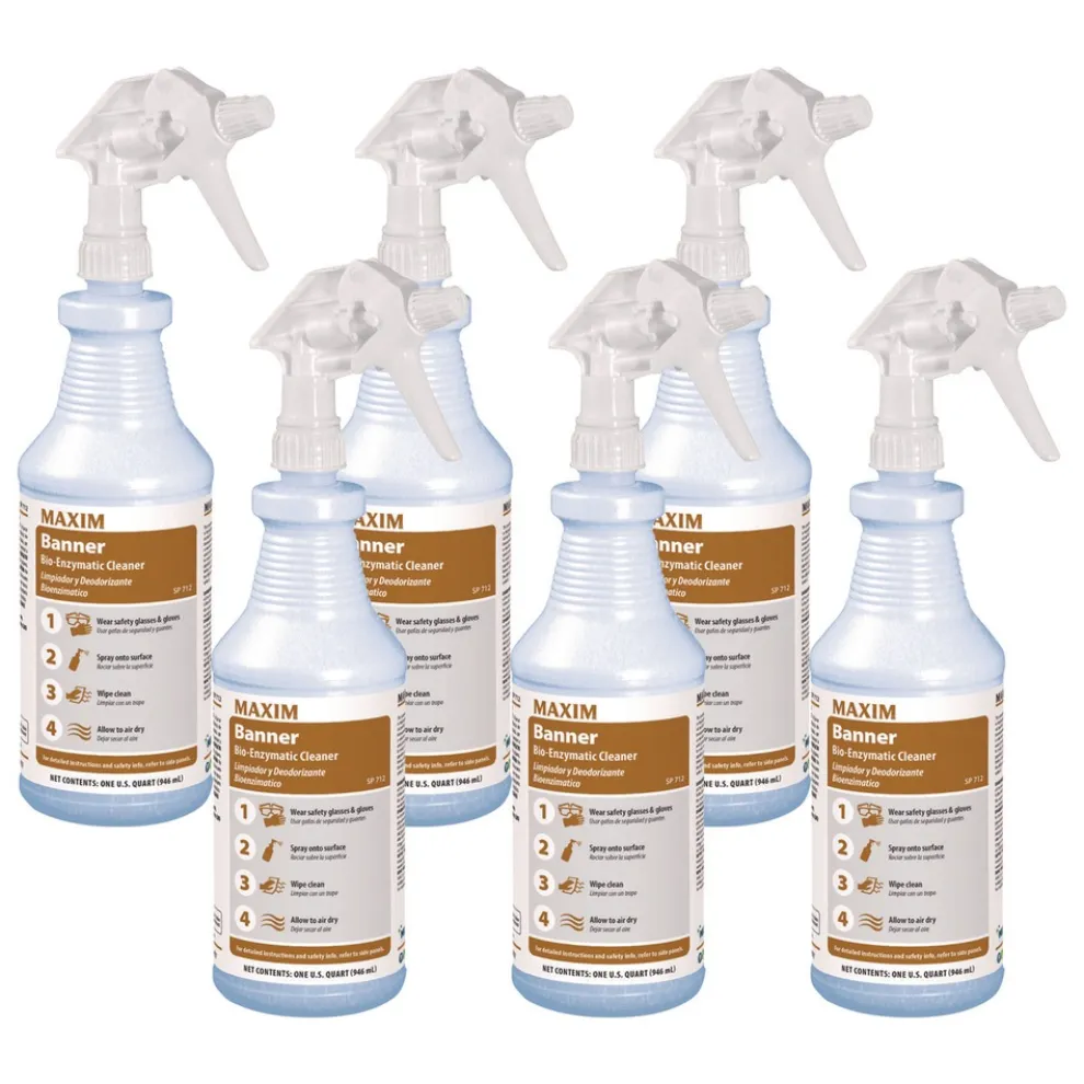 Maxim Banner 32 oz. Bottle Safe-to-Ship Bio-Enzymatic Cleaner - Fresh Scent (6/Carton)