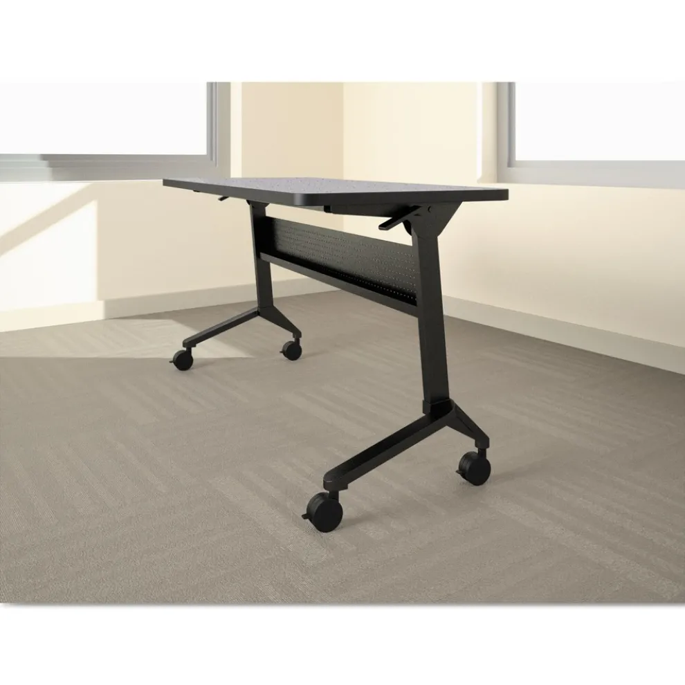 Mayline 46.88 in. x 21.25 in. x 27.88 in. Flip-n-Go Table Base - Black