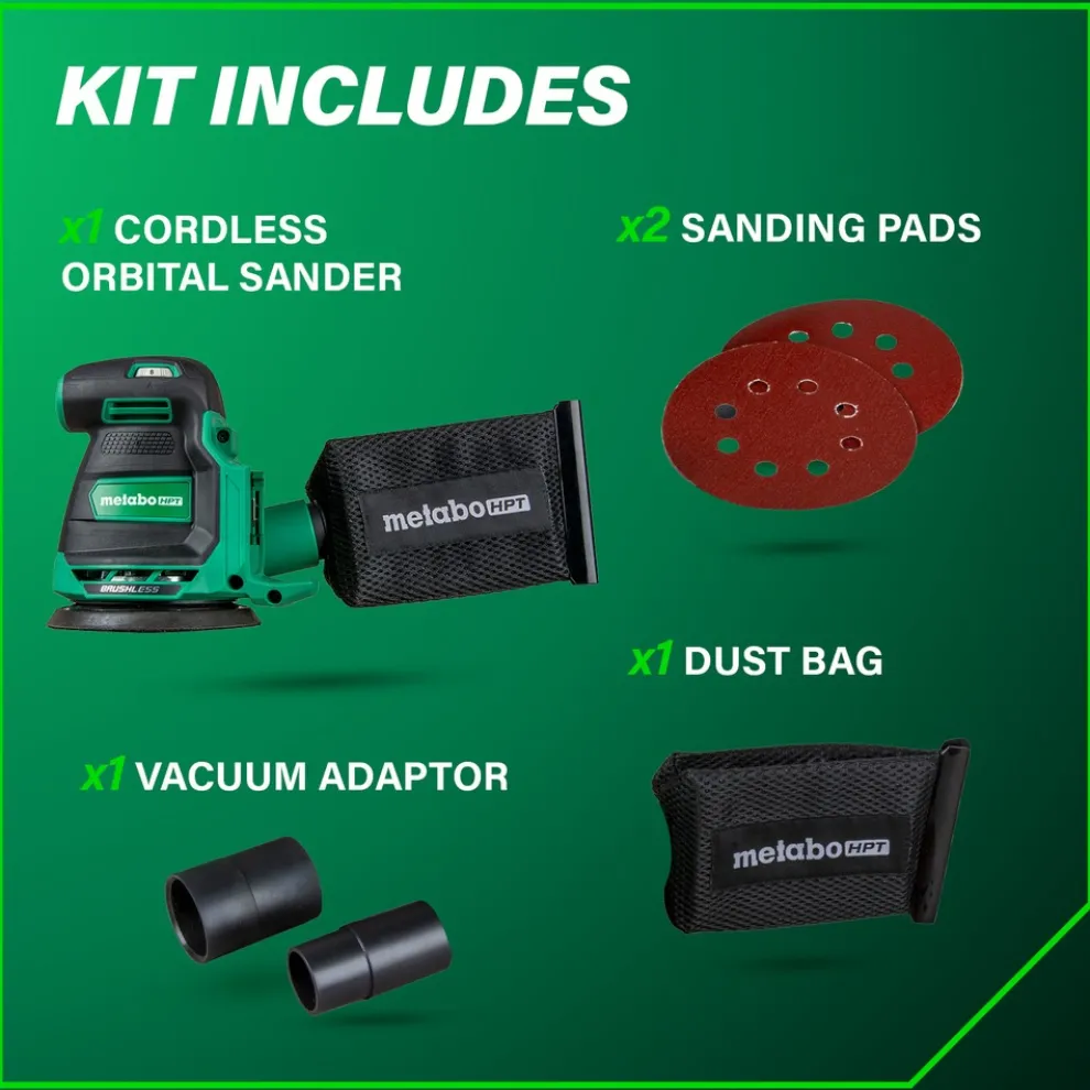 Metabo HPT 18V MultiVolt Lithium-Ion 5 in. Cordless Random Orbit Sander (Tool Only)