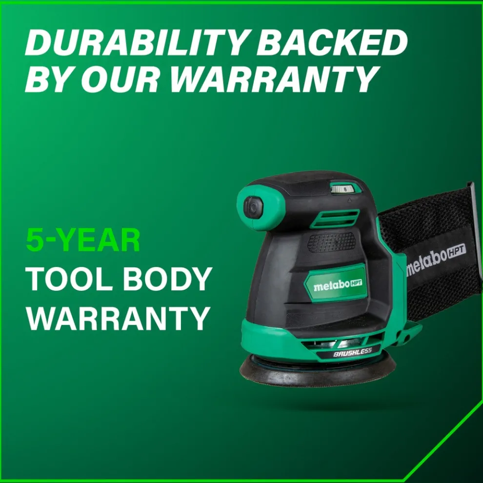 Metabo HPT 18V MultiVolt Lithium-Ion 5 in. Cordless Random Orbit Sander (Tool Only)