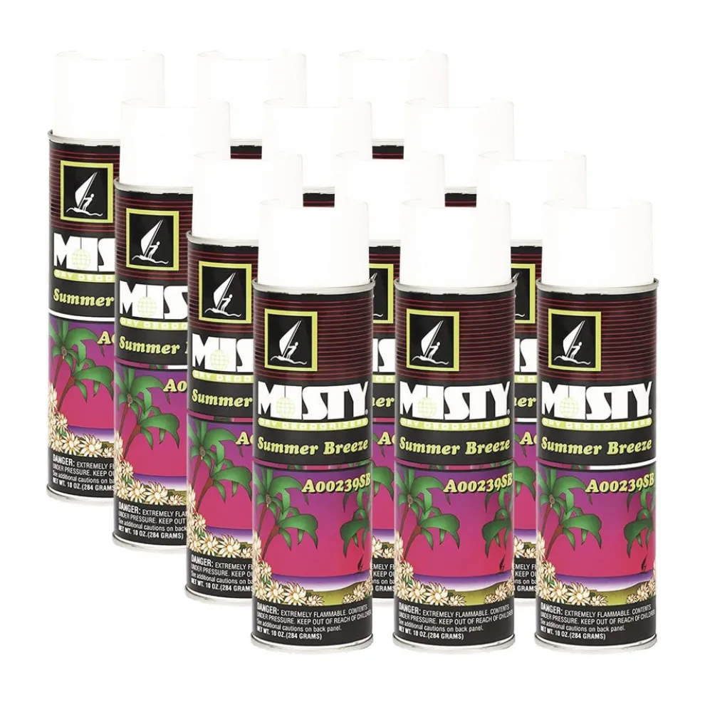 Misty 10 oz. Aerosol Spray Handheld Air Deodorizer - Summer Breeze (12/Carton)