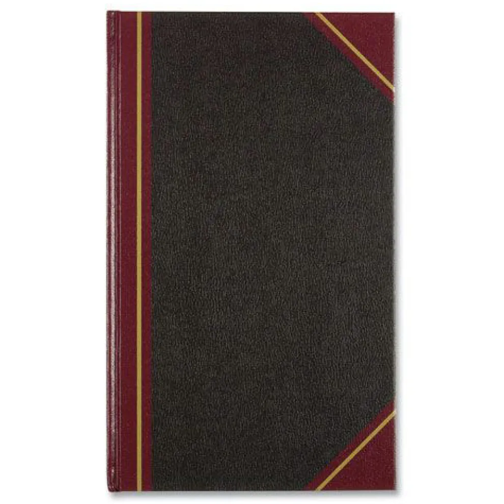 National Texthide Eye-Ease 14.25 in. x 8.75 in. Sheets Record Book - Black/Burgundy/Gold Cover