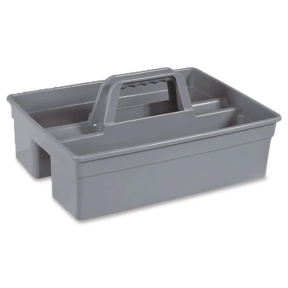 Nexstep Commercial Products MaxiRough Maid Caddies, 2 Compartments, 12 x 7, Gray
