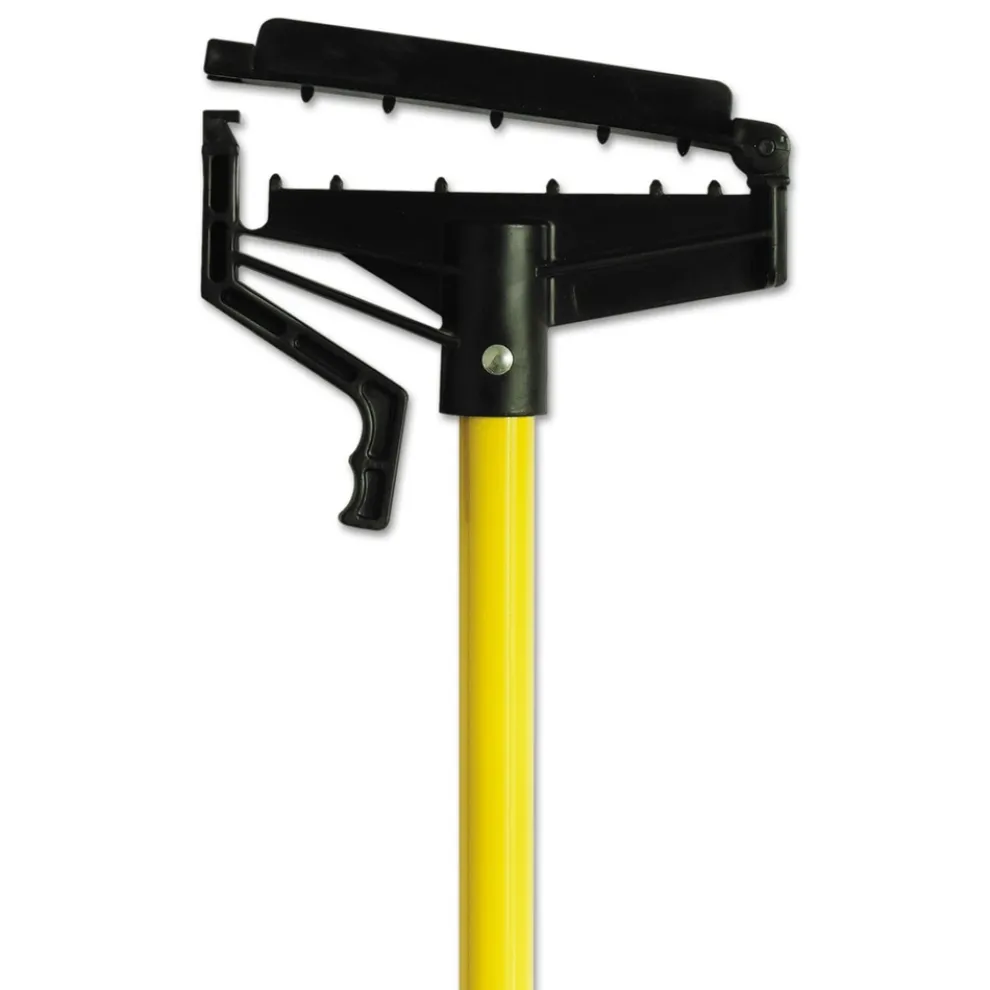 Nexstep Commercial Products 60 in. Quick-Change Fiberglass Mop Handle - Yellow (6/Carton)
