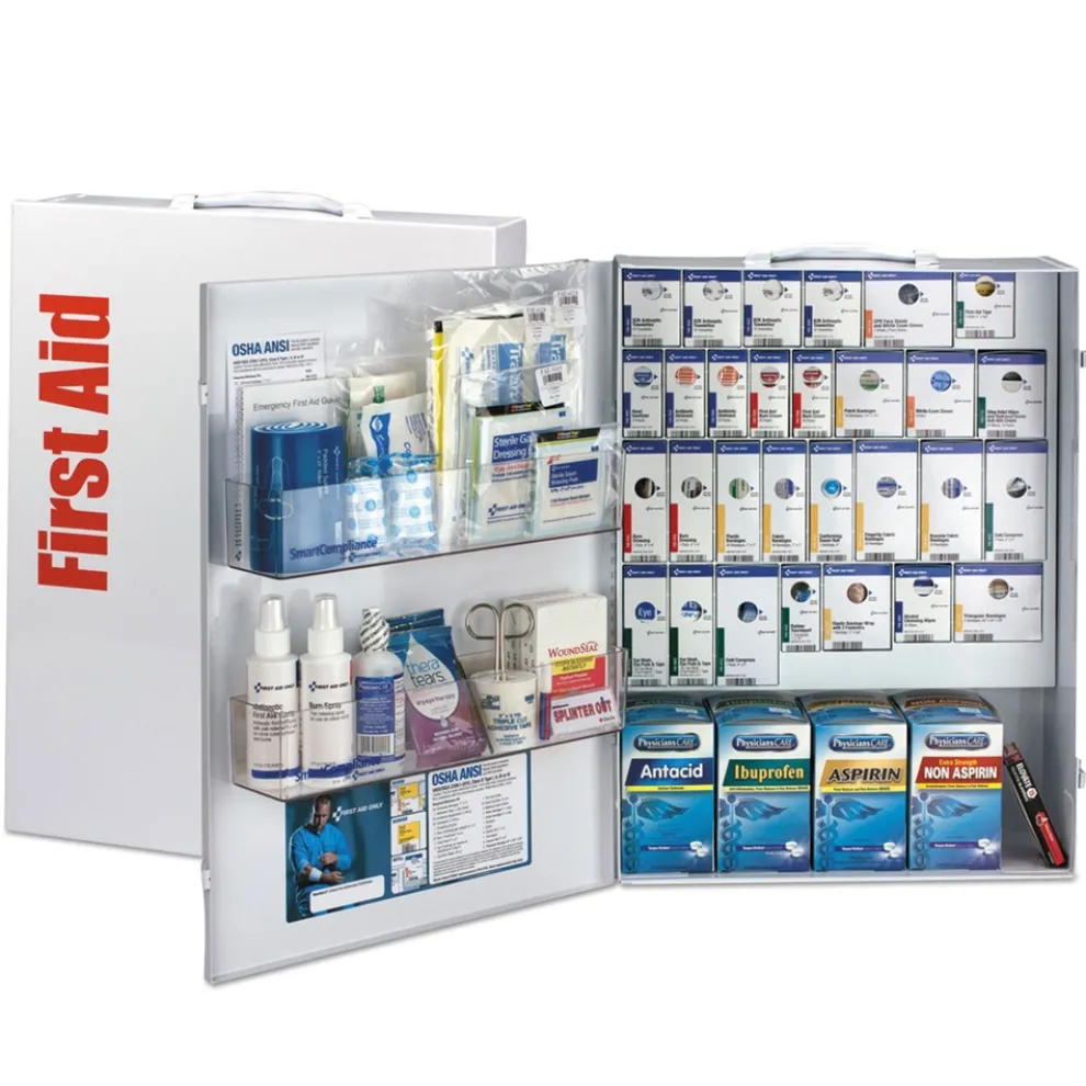 First Aid Only SmartCompliance Metal Case General Business First Aid Kit for 150 People (1-Kit)
