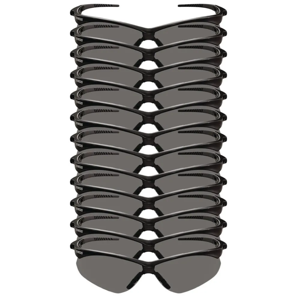 Ansell V30 Nemesis VL Safety Glasses - Black Frame/Smoke Lens (12/Carton)