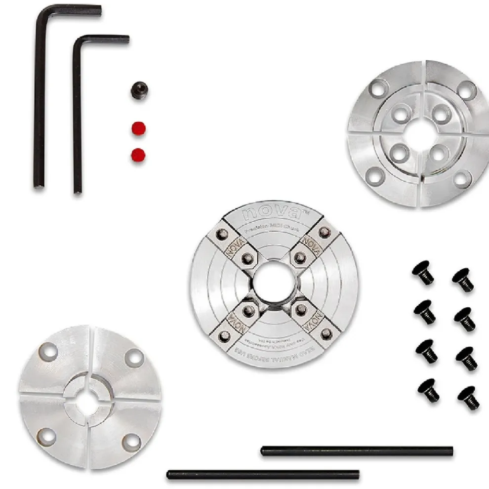 NOVA Select Precision Midi Wood Turning Chuck Bundle with JS50N and JS25N Jaws
