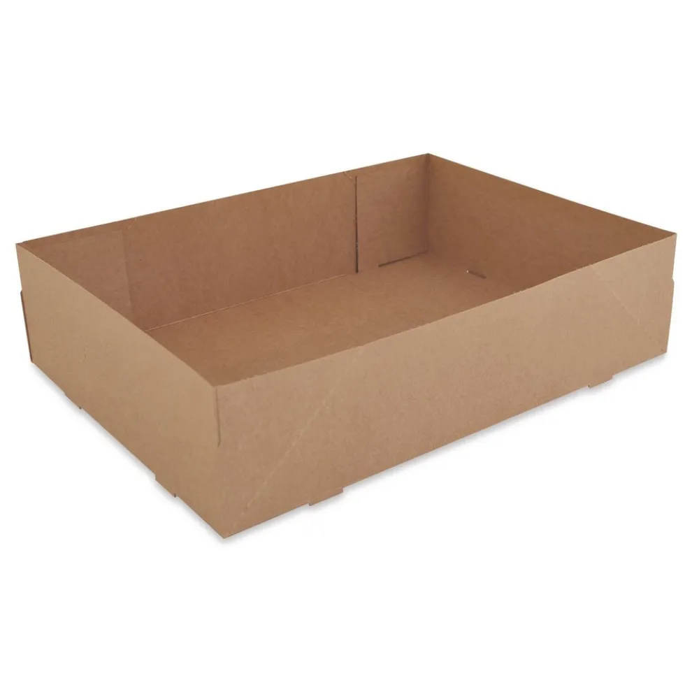 SCT 13.5 in. x 9.88 in. x 3.38 in. Kraft Paper Donut Trays - Brown (150/Carton)