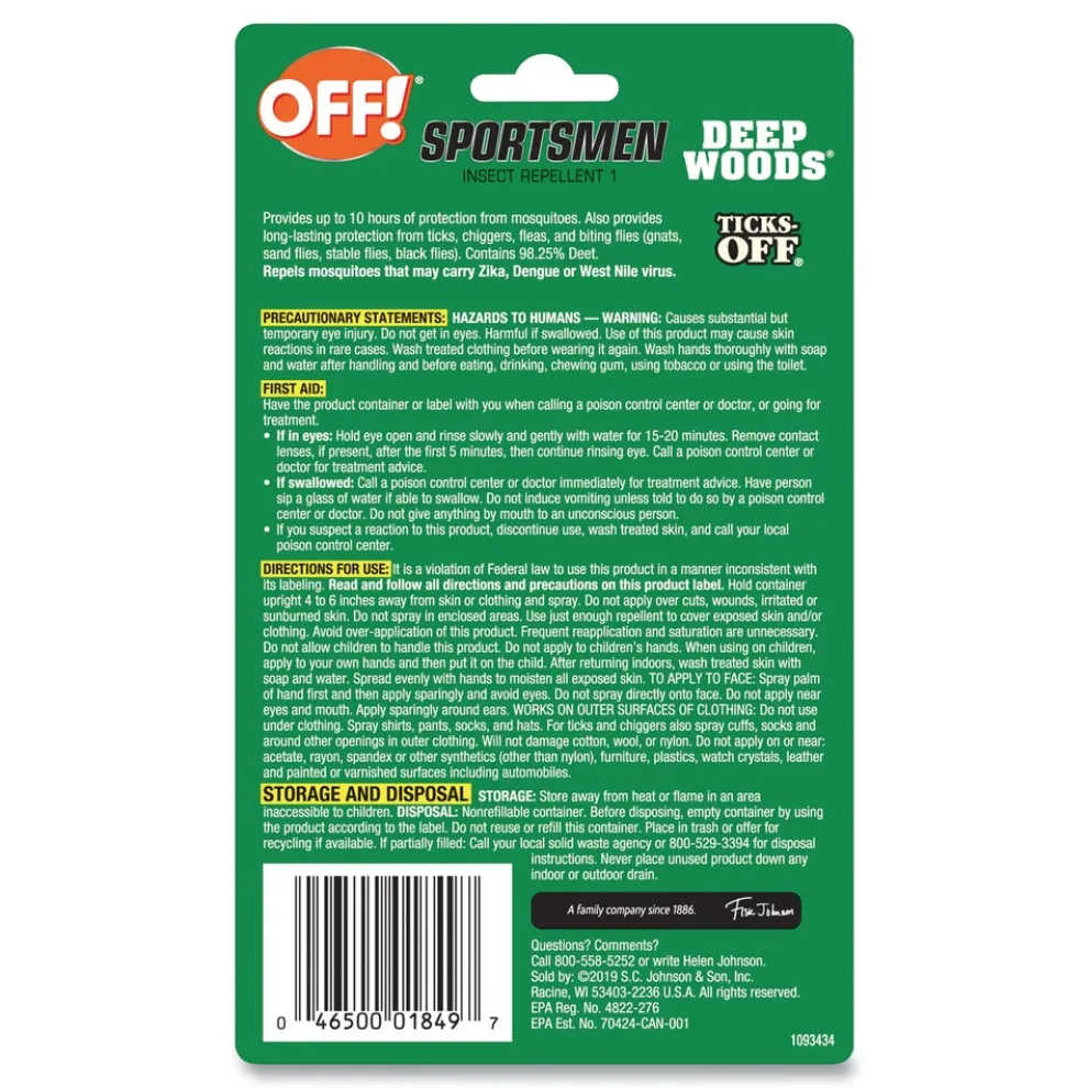 OFF! 1 oz Deep Woods Sportsmen Insect Repellent (12/Carton)