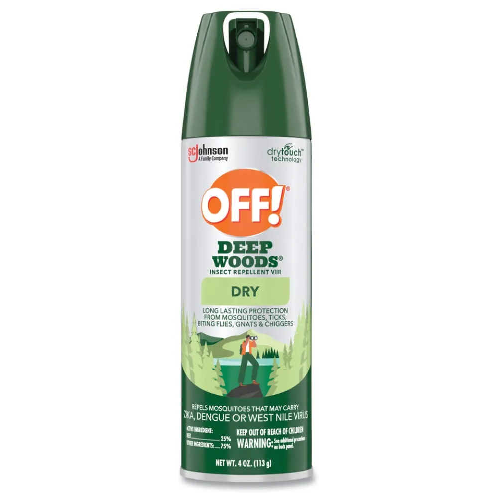 OFF! Deep Woods 4 oz. Aerosol Spray Dry Insect Repellent - Neutral Scent (12/Carton)