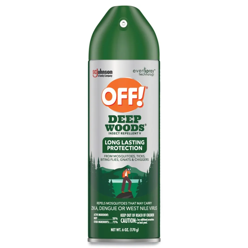 OFF! Deep Woods 6-Ounce Dry Insect Repellent Aerosol Spray - Neutral (12/Carton)