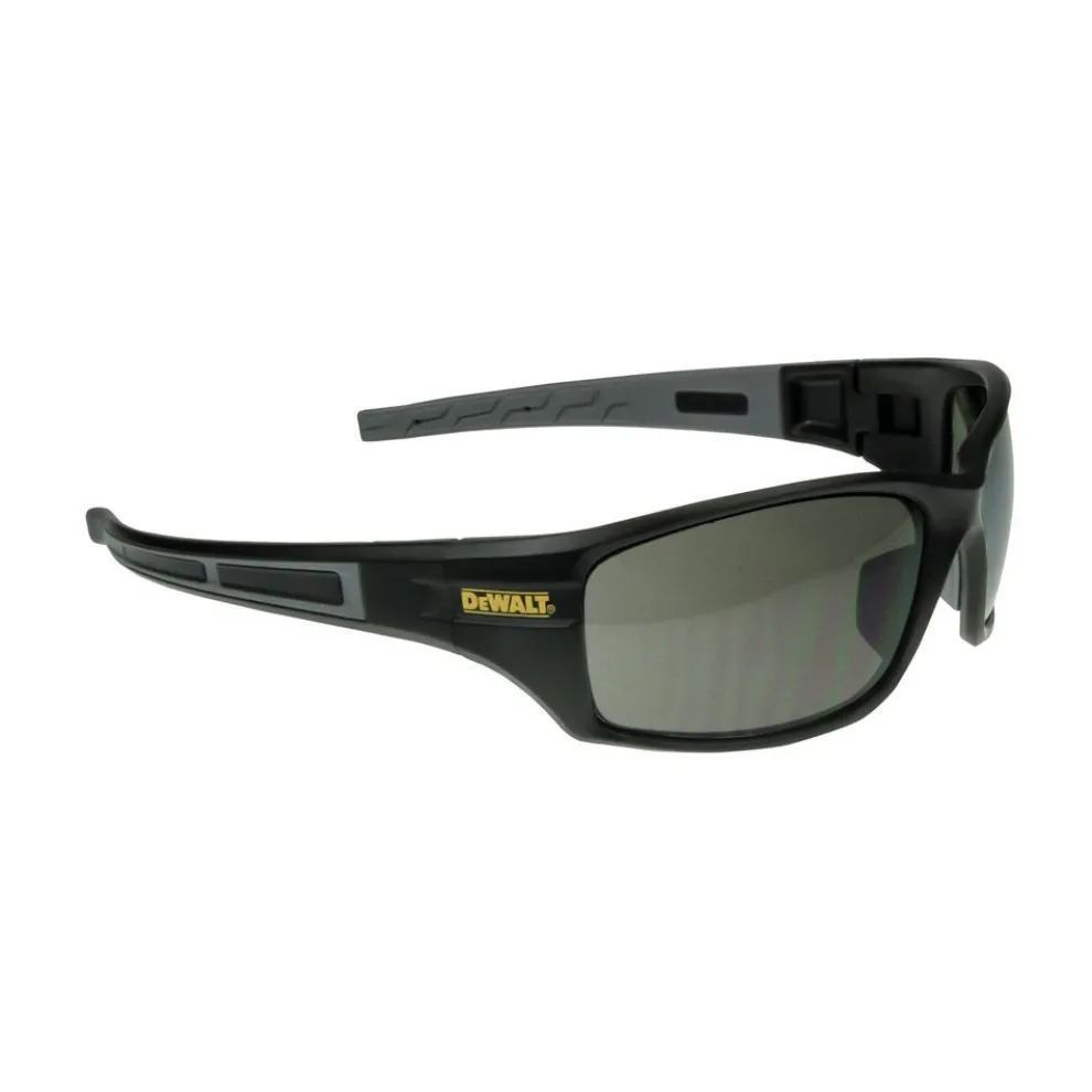 Dewalt (12/Carton) Auger Safety Glasses - Black Frame/Smoke Lens