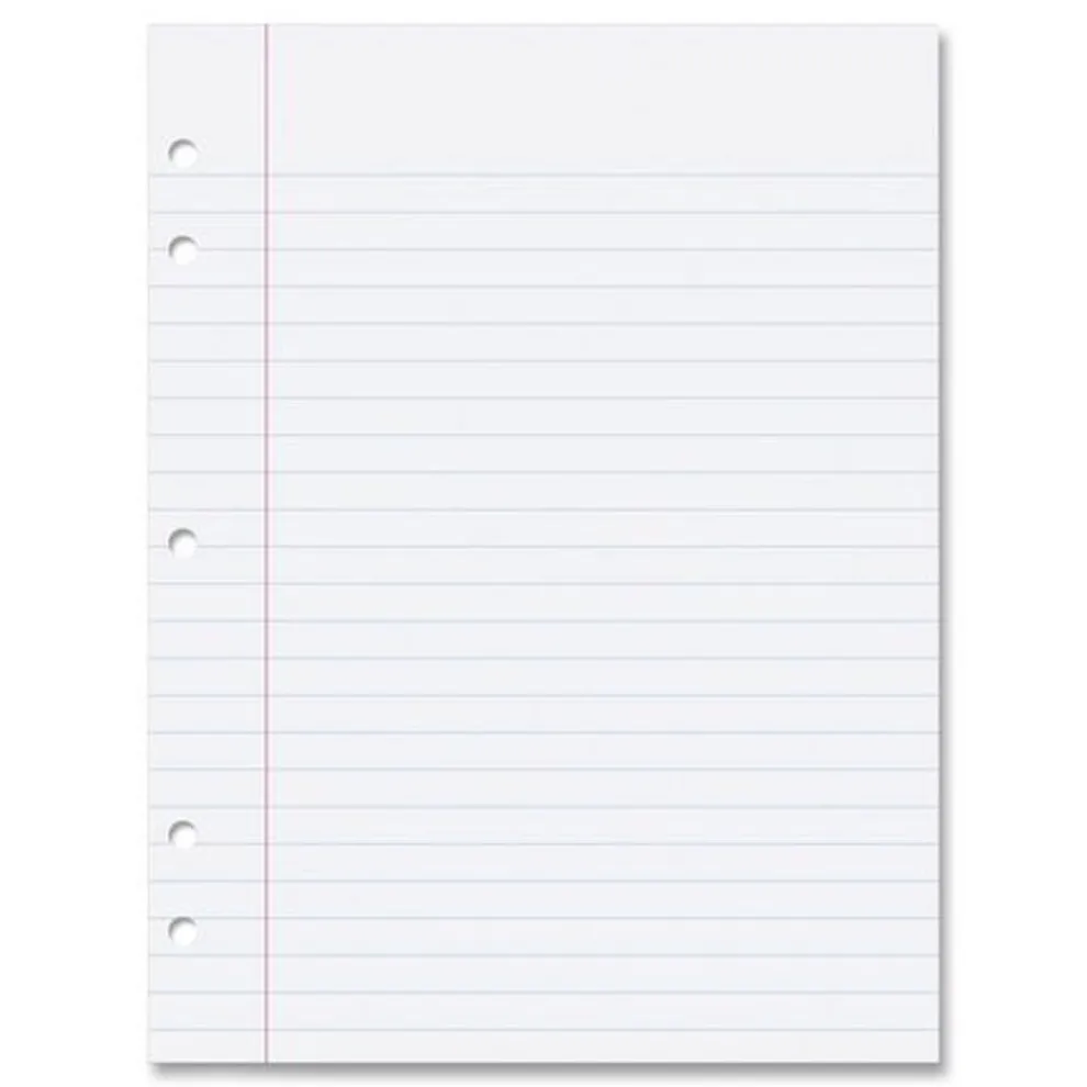 Pacon 8 in. x 10.5 in. 5-Hole Wide/Legal Rule Composition Paper (500/Pack)