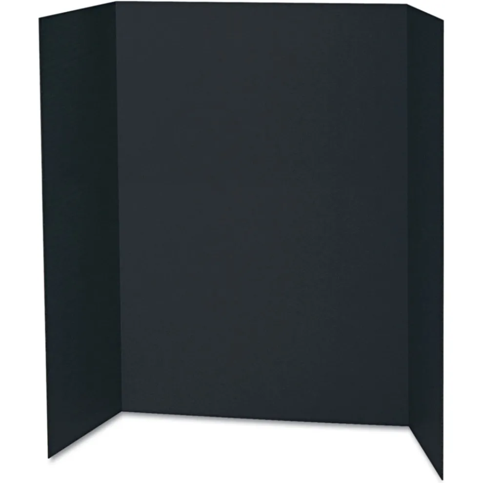 Pacon 48 in. x 36 in. Spotlight Corrugated Presentation Display Boards - Black/Kraft (24/Carton)