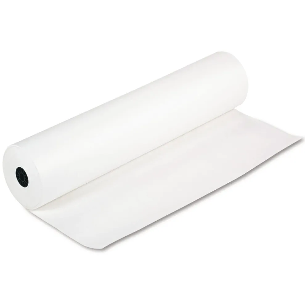 Pacon 48 lbs. Text Weight 36 in. x 1000 ft. Spectra ArtKraft Duo-Finish Paper - White (1-Roll)