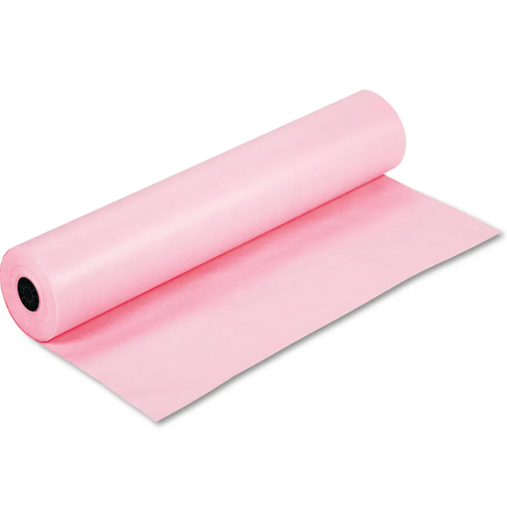 Pacon 35 lbs. Wrapping Weight 36 in. x 1000 ft. Rainbow Duo-Finish Colored Kraft Paper - Pink (1-Roll)