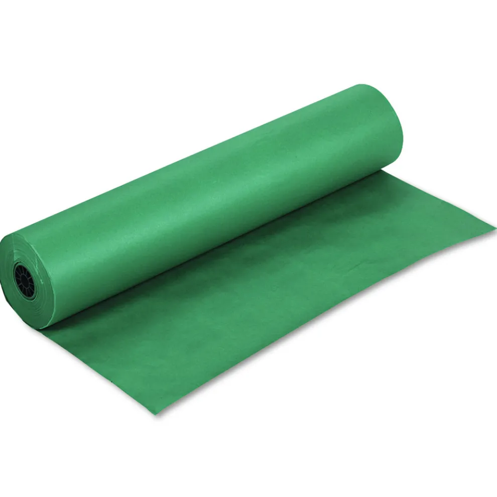 Pacon 35 lbs. Wrapping Weight 36 in. x 1000 ft. Rainbow Duo-Finish Colored Kraft Paper - Emerald (1-Roll)