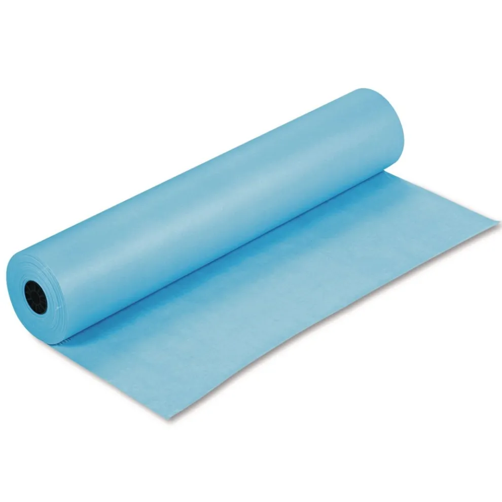 Pacon 35 lbs. Wrapping Weight 36 in. x 1000 ft. Rainbow Duo-Finish Colored Kraft Paper - Sky Blue (1-Roll)