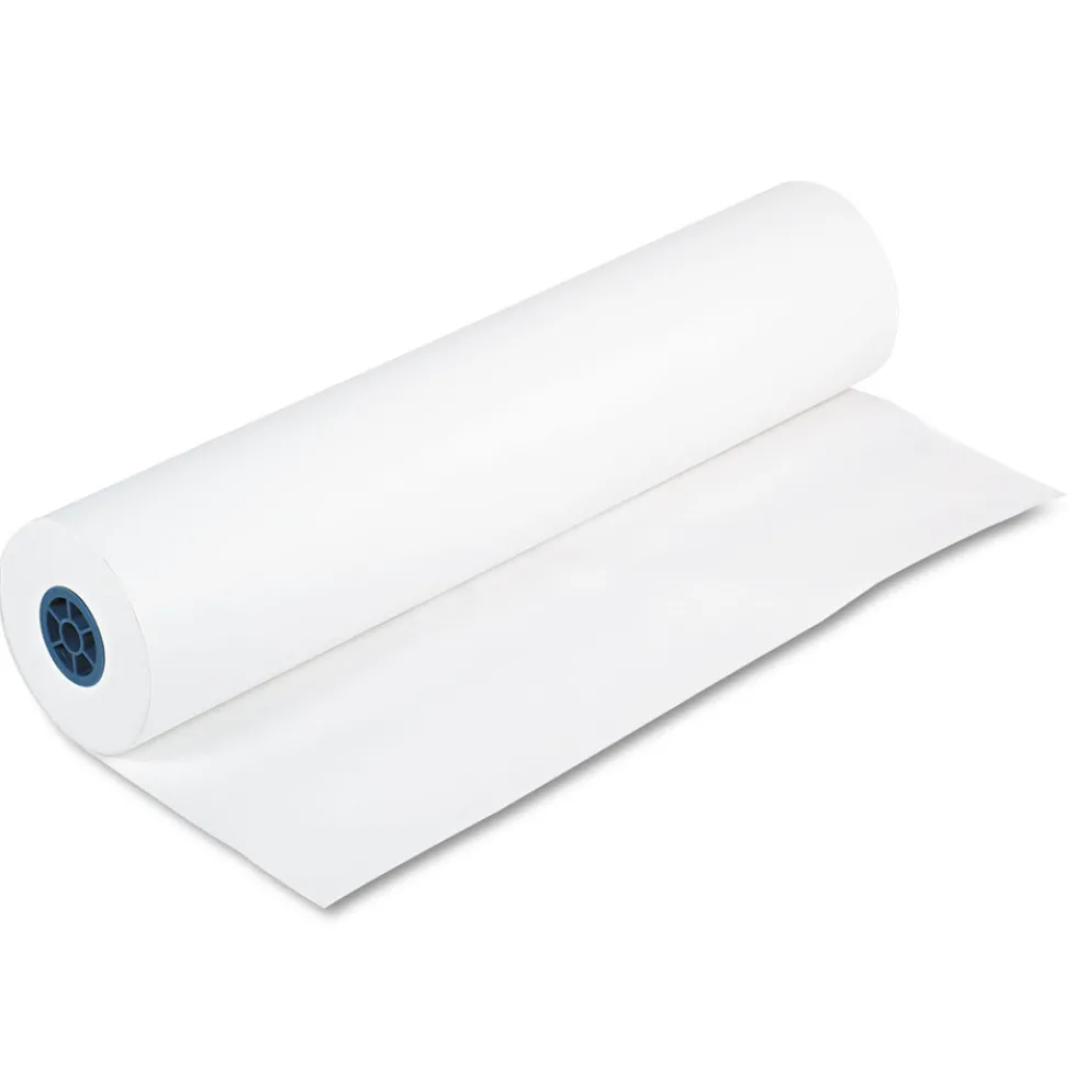 Pacon P5636 36 in. x 1,000 ft. 40 lbs. Wrapping Weight Kraft Paper Roll - White (1-Roll)