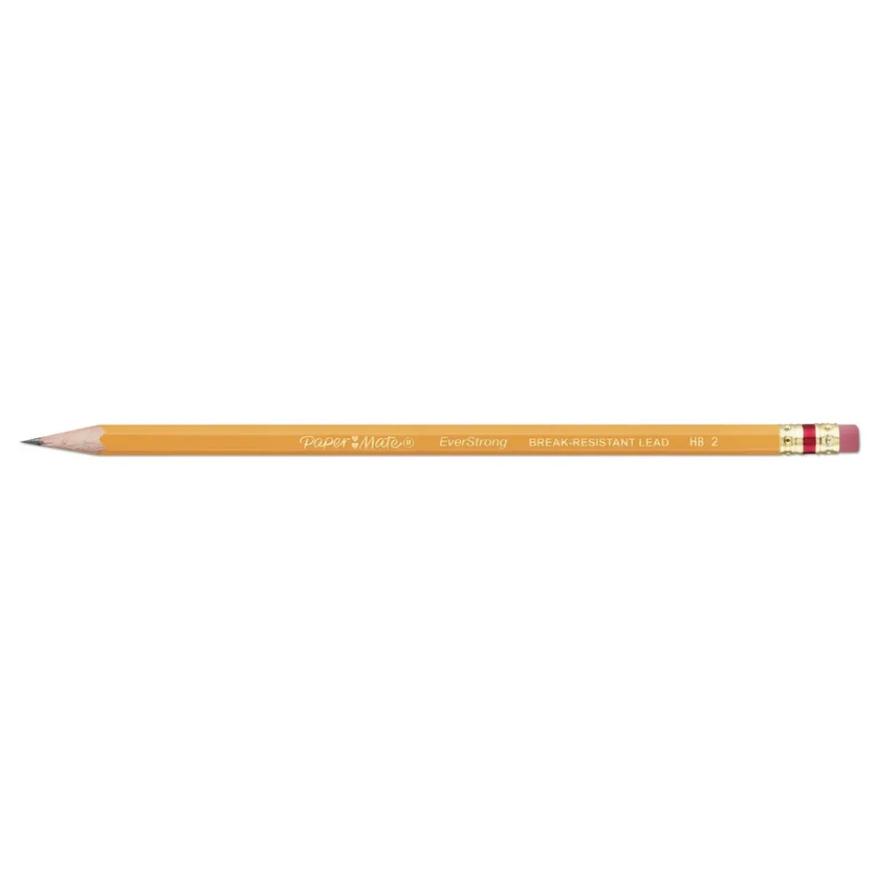 Paper Mate EverStrong No. 2 Pencils - Black Lead/Yellow Barrel (24/Pack)