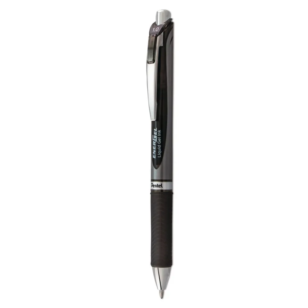 Pentel Bold 1 mm EnerGel RTX Retractable Gel Pen - Black Ink and Black/Gray Barrel