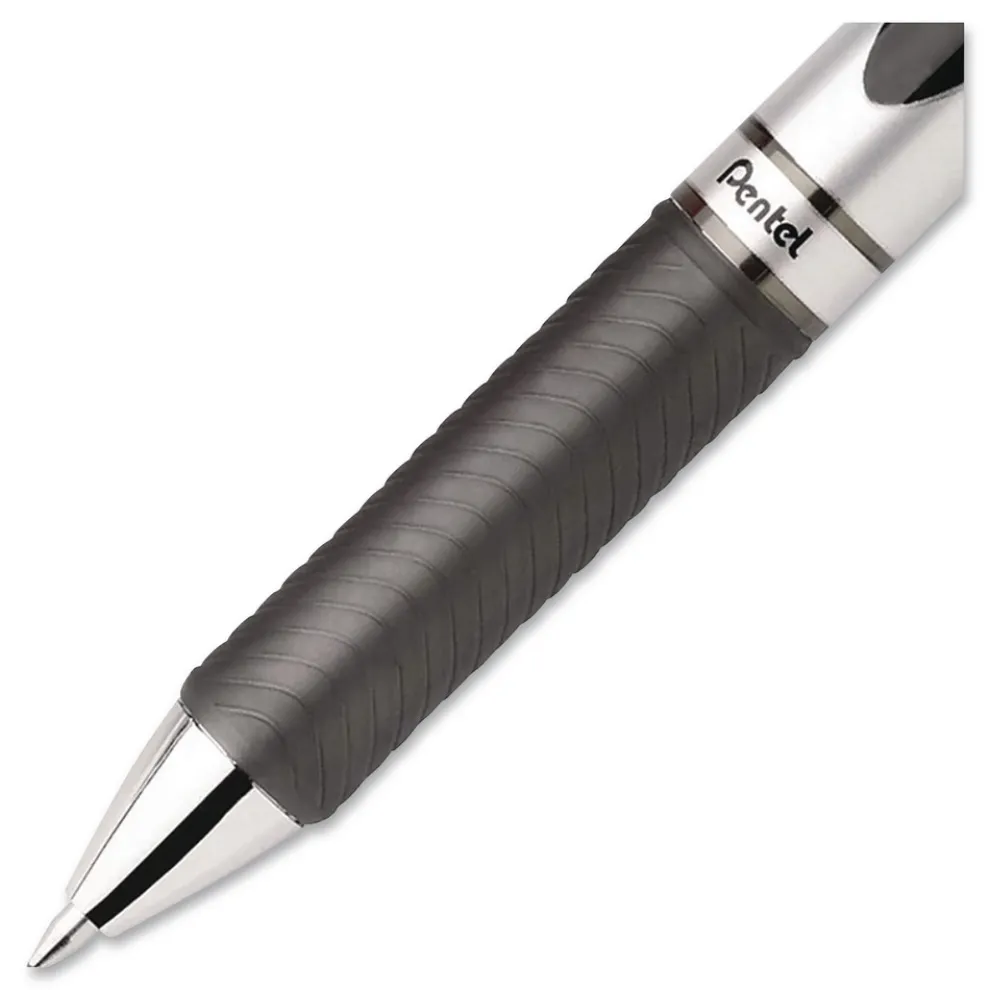 Pentel EnerGel PRO Permanent Ink Medium 0.7 millimeter Retractable Hybrid Gel Pen - Blue Ink/Black Barrel