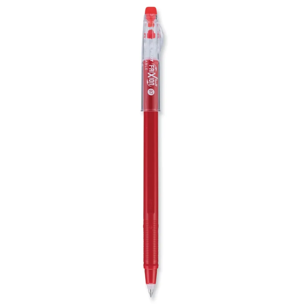 Pilot FriXion ColorSticks Fine 0.7 mm Erasable Gel Pen - Red Ink/Red Barrel (1-Dozen)
