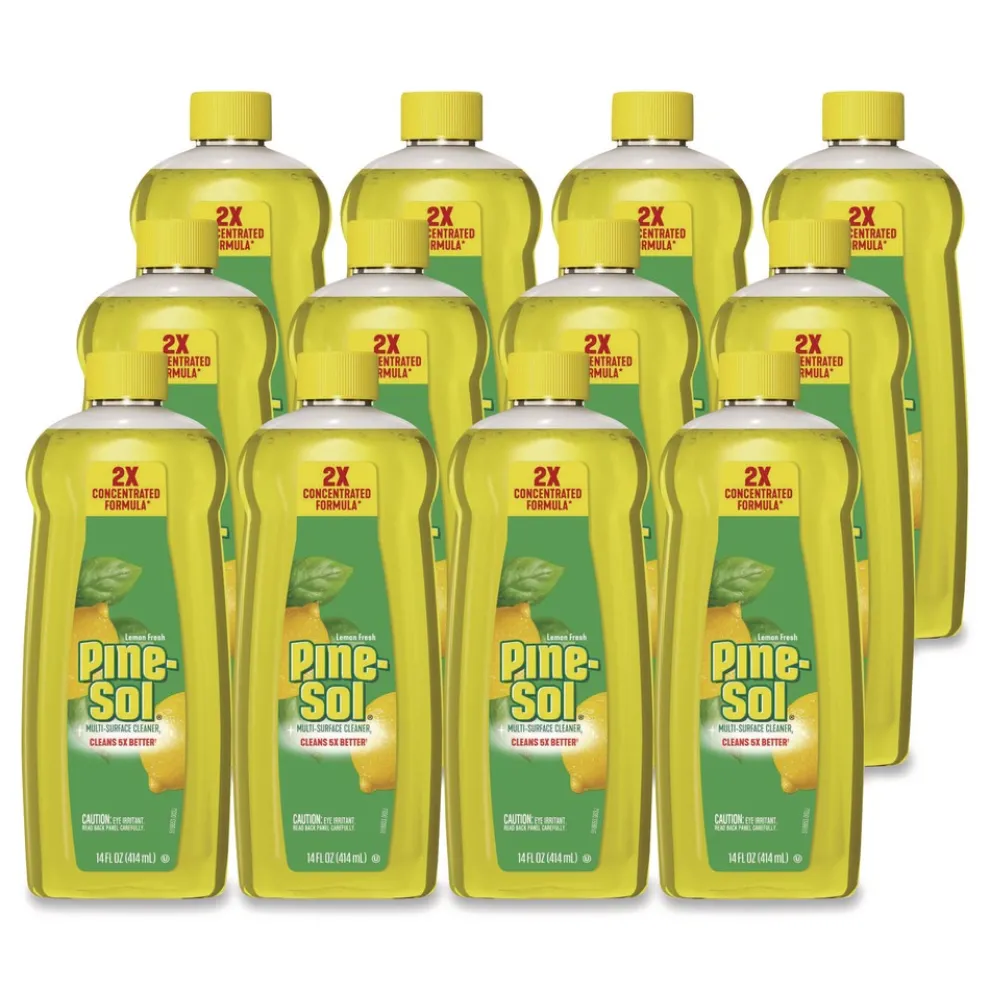 Pine-Sol 14 oz. Bottle Concentrated Multi-Surface Cleaner - Lemon Fresh Scent (12/Carton)