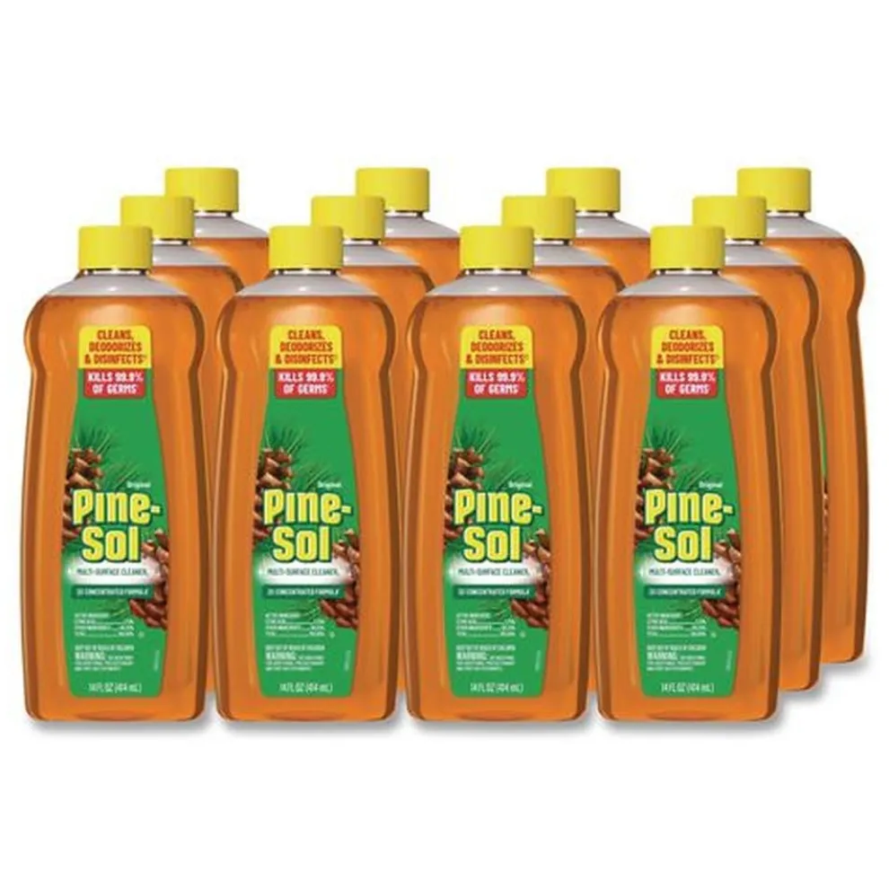 Pine-Sol 14 oz. Bottle Multi-Surface Concentrated Disinfectant Cleaner - Pine Scent (12/Carton)