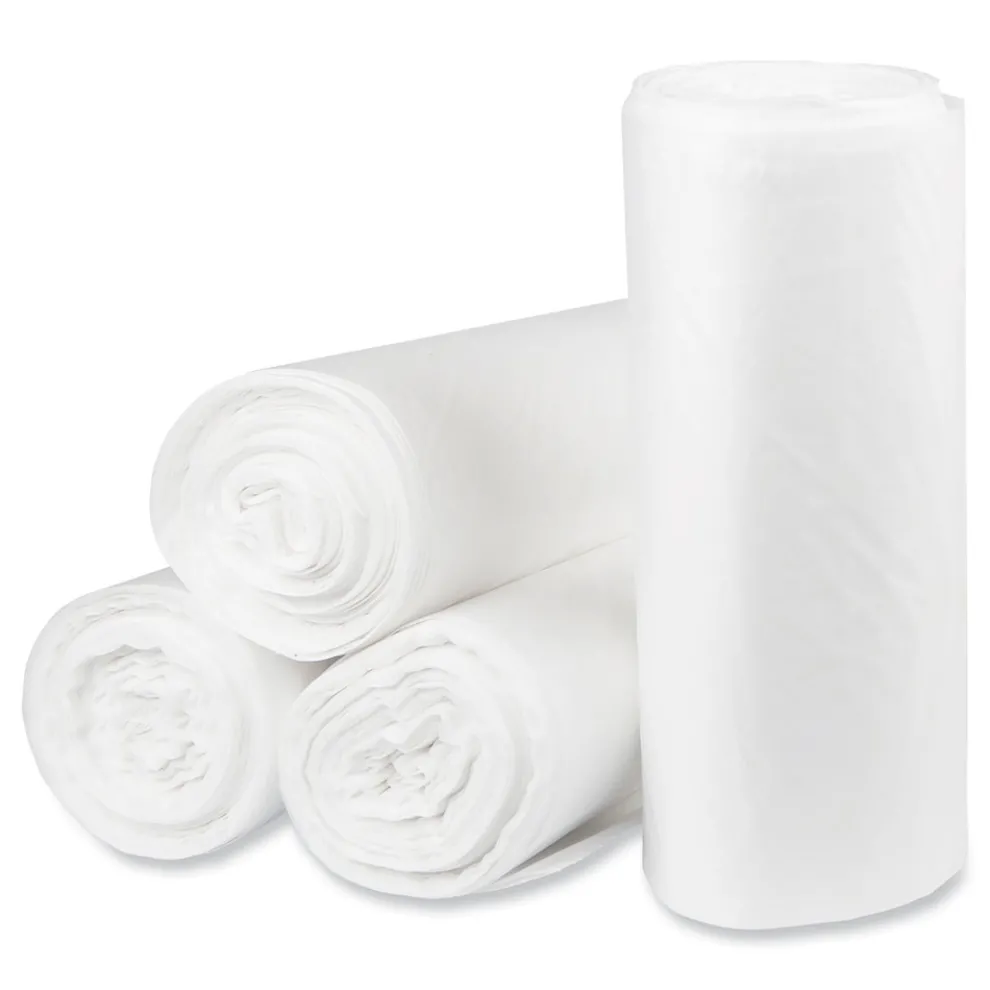 Pitt Plastics Eco Strong Plus 40 in. x 46 in. 14 mic 40 Gallon Can Liners - Natural (250/Carton)