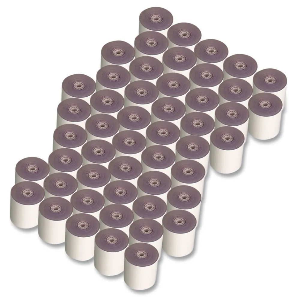 PM Company 3 in. x 70 ft. Impact Printing Carbonless Paper Rolls - White/Canary/Pink (50/Carton)