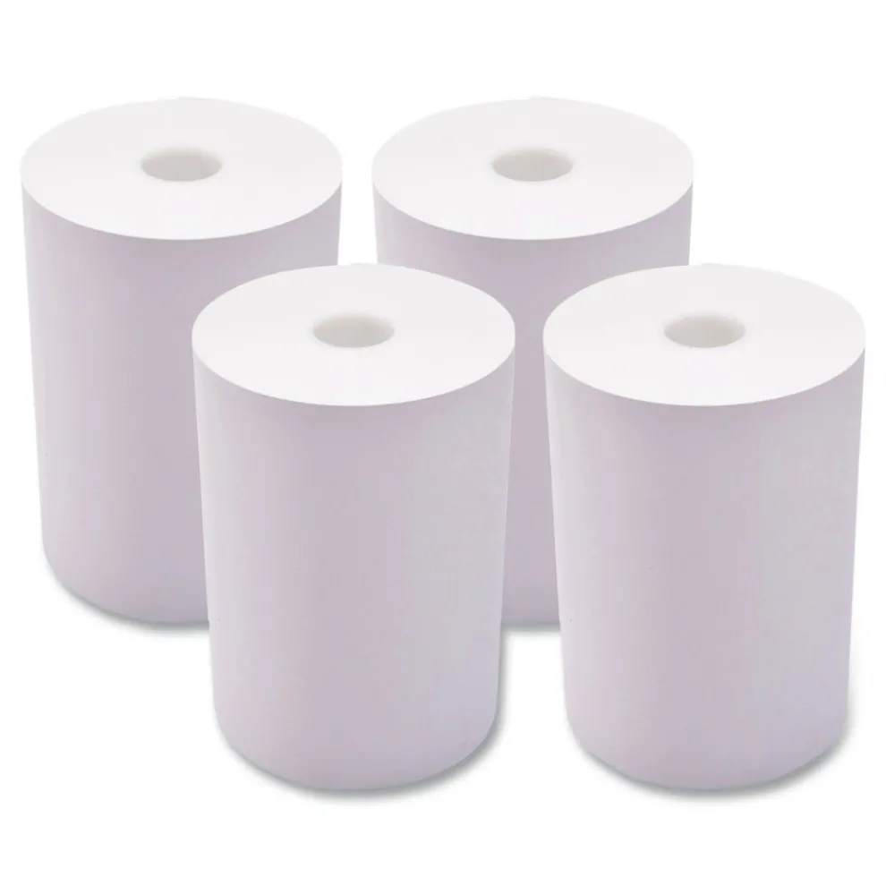 PM Company 3.25 in. x 243 ft. 1-Ply Impact Bond Paper Rolls - White (4/Pack)